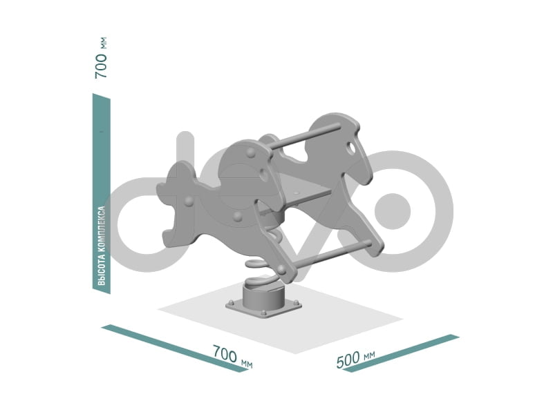 Качалка детской игровой площадки Лошадка