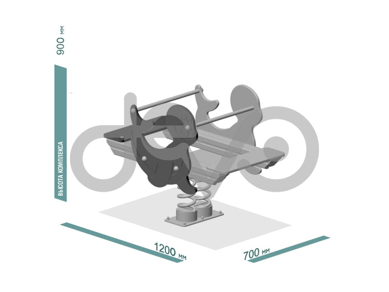 Качалка детской игровой площадки Тюлень
